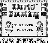 World Bowling Title Screen